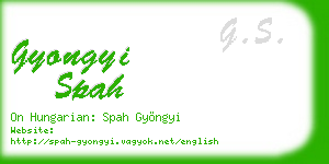 gyongyi spah business card